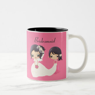 Caneca De Café Em Dois Tons Noiva e madrinha de casamento