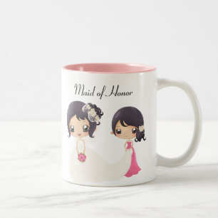 Caneca De Café Em Dois Tons Noiva e madrinha de casamento