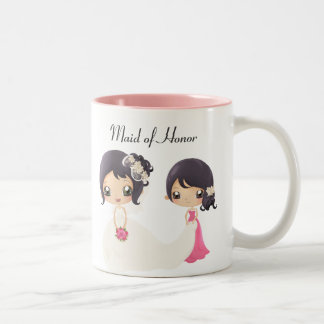 Caneca De Café Em Dois Tons Noiva e madrinha de casamento
