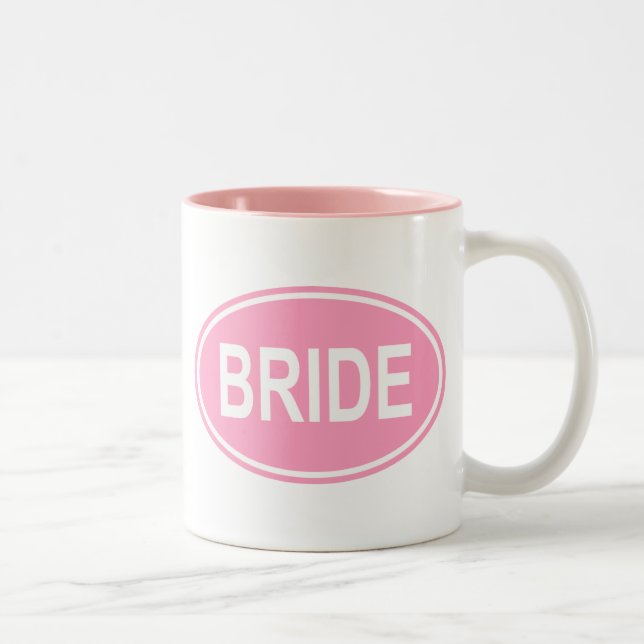 Caneca De Café Em Dois Tons Noiva Oval Pink (Direita)