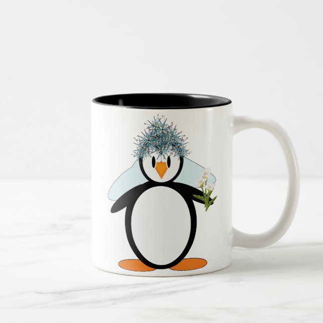 Caneca De Café Em Dois Tons Noiva-Pengo (Direita)