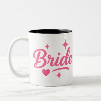 Caneca De Café Em Dois Tons Noivo Neon Pink