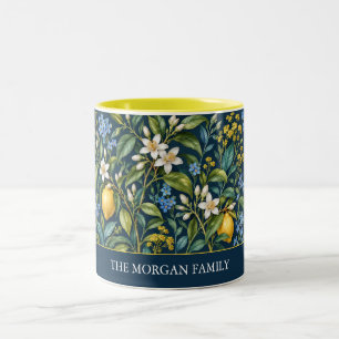 Caneca De Café Em Dois Tons Nome da Família do Conservatório de Citrinos