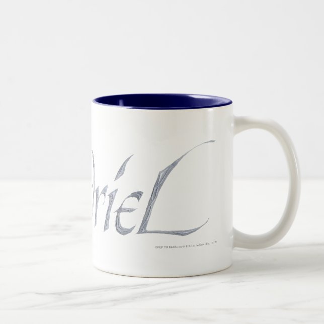 Caneca De Café Em Dois Tons Nome de Galadriel Textured (Direita)