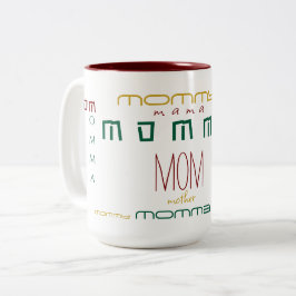 Caneca De Café Em Dois Tons Nome de Repetição de Natal - Mugs de Café Personal