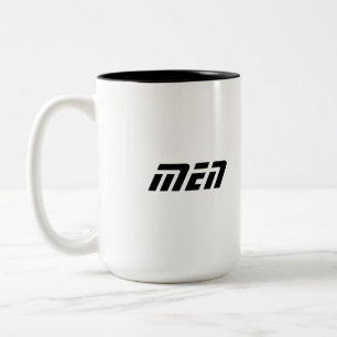 Caneca De Café Em Dois Tons Nome de texto masculino Cozinha Drinkware Mug ou C