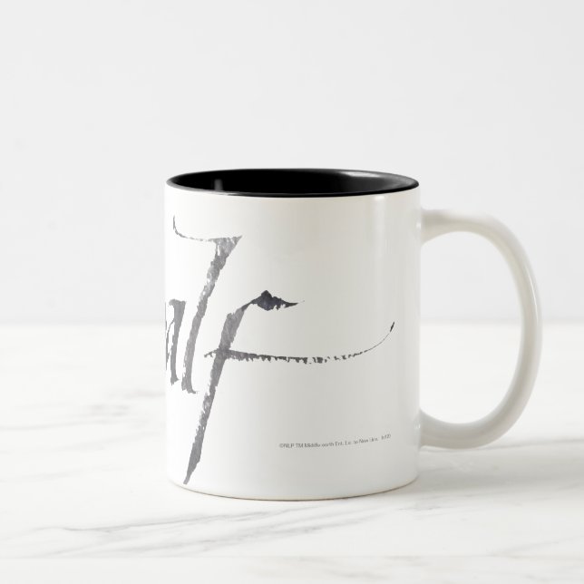 Caneca De Café Em Dois Tons Nome do Gandalf texturizado (Direita)