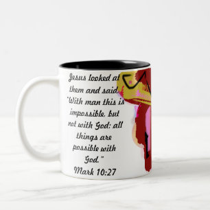 Caneca De Café Em Dois Tons nome do jesus