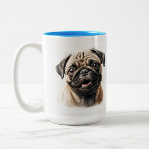 Caneca De Café Em Dois Tons Nome e Foto com Tipografia Moderna Simples e Legal