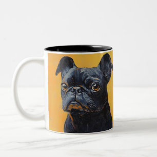 Caneca De Café Em Dois Tons Nome e Foto de Tipografia Moderna Simples e Legal