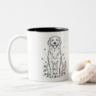 Caneca De Café Em Dois Tons Nome e Foto de Tipografia Moderna Simples e Legal