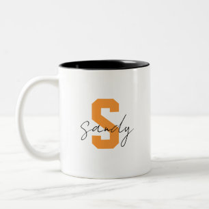 Caneca De Café Em Dois Tons Nome monograma
