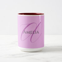 Nome Monograma - Letra Inicial Orchid & Lilac