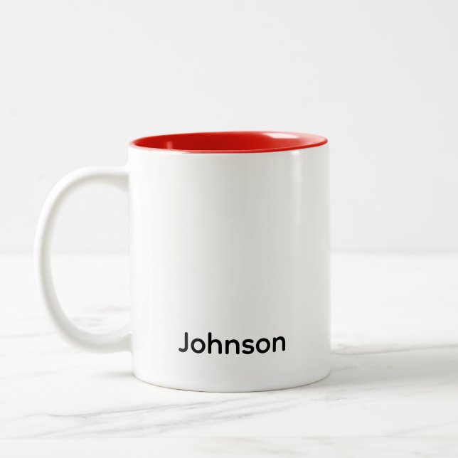 Caneca De Café Em Dois Tons Nome Personalizado (Esquerda)