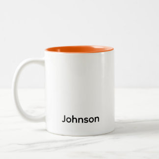 Caneca De Café Em Dois Tons Nome Personalizado