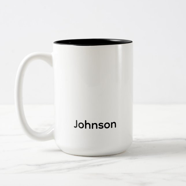 Caneca De Café Em Dois Tons Nome Personalizado (Esquerda)
