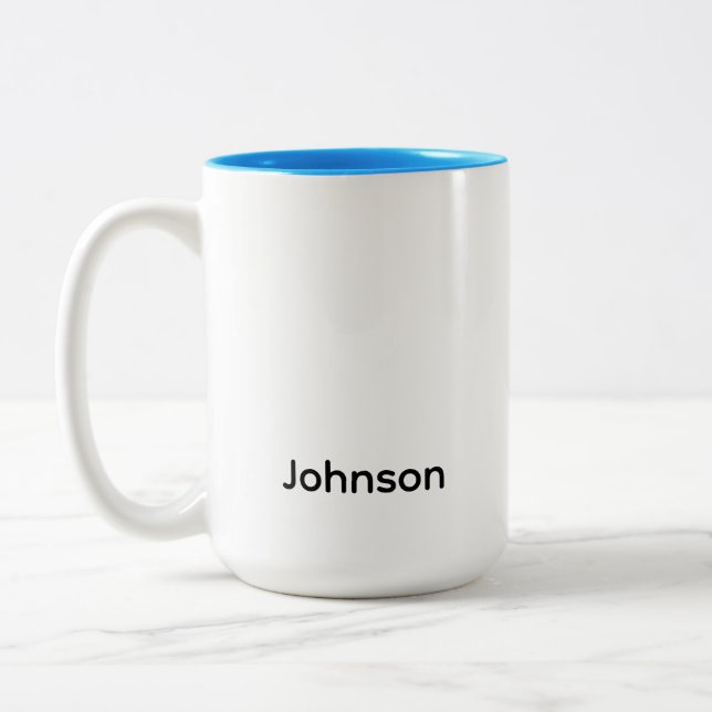 Caneca De Café Em Dois Tons Nome Personalizado (Esquerda)