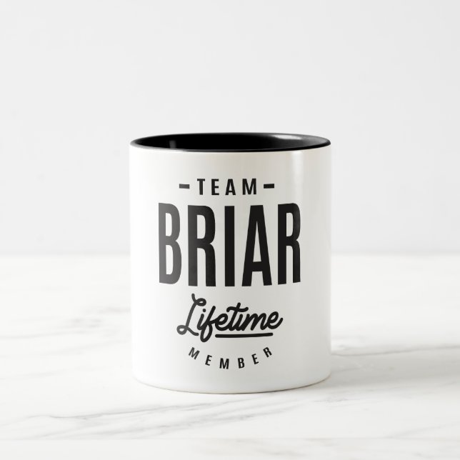 Caneca De Café Em Dois Tons Nome Personalizado Briar (Centro)