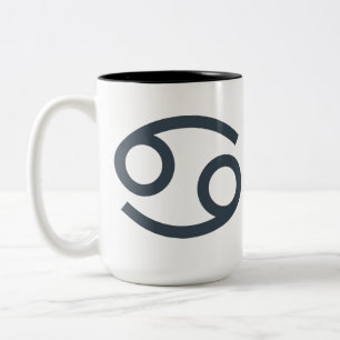 Caneca De Café Em Dois Tons Nome Personalizado / Cancer de Sinal de Zodíaco de