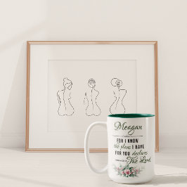 Caneca De Café Em Dois Tons Nome personalizado caneca: Jeremiah 29:11