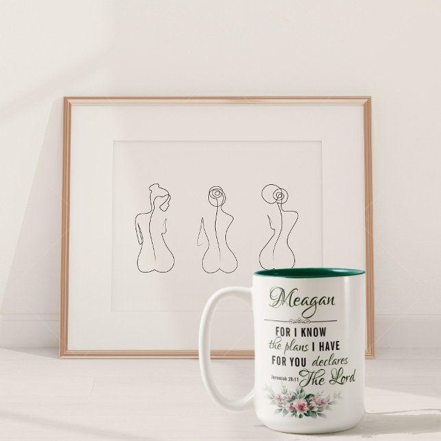 Caneca De Café Em Dois Tons Nome personalizado caneca: Jeremiah 29:11 (Criador carregado)