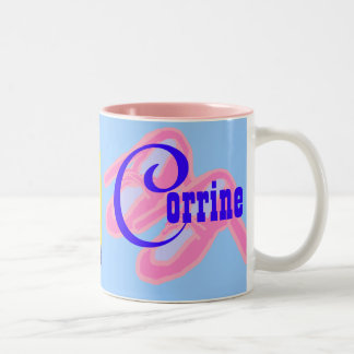 Caneca De Café Em Dois Tons Nome Personalizado Corrine Mug