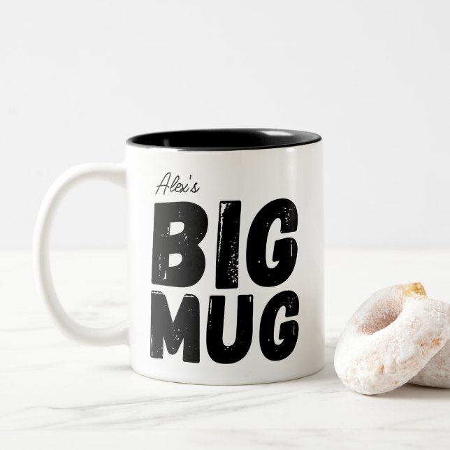 Caneca De Café Em Dois Tons Nome personalizado de grande quantidade de mug de  (Com Donut)