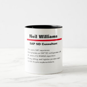 Caneca De Café Em Dois Tons Nome personalizado Definição de consultor SAP