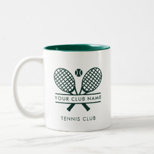 Caneca De Café Em Dois Tons Nome Personalizado do Clube de Tênis Country Club