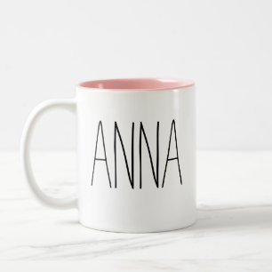 Caneca De Café Em Dois Tons Nome Personalizado do Dia da Galentina