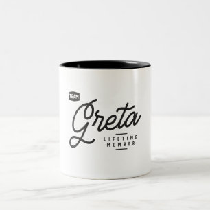 Caneca De Café Em Dois Tons Nome Personalizado do Membro do Tempo de Vida da E