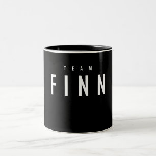 Caneca De Café Em Dois Tons Nome Personalizado do Team Finn