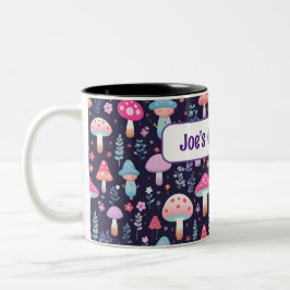 Caneca De Café Em Dois Tons Nome Personalizado Mushroom Gift Mug