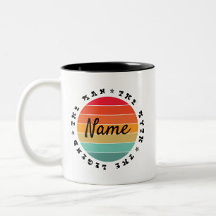 Caneca De Café Em Dois Tons Nome Personalizado O Homem O Mito A Legenda  