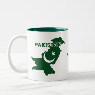 Caneca De Café Em Dois Tons Nome Personalizado Paquistão