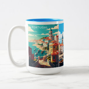 Caneca De Café Em Dois Tons Nome Personalizado Portugal