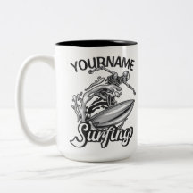 Nome Personalizado Prancha de Surf Onda Grande Esq