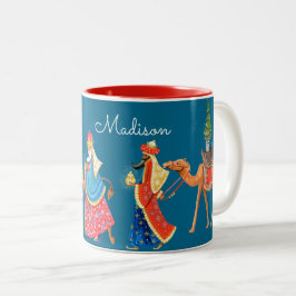 Caneca De Café Em Dois Tons Nome personalizado | Três KIngs | Mug