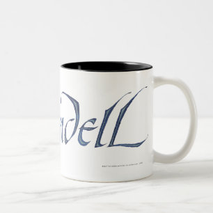 Caneca De Café Em Dois Tons Nome Rivendell Textuturado