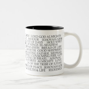 CANECA DE CAFÉ EM DOIS TONS NOMES DO DEUS