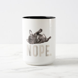 Caneca De Café Em Dois Tons Nope Lazy French Bulldog Lover Gift