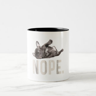 Caneca De Café Em Dois Tons Nope Lazy French Bulldog Lover Gift