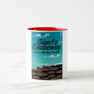 Caneca De Café Em Dois Tons Norte Ireland Giants Causeway poster de viagens