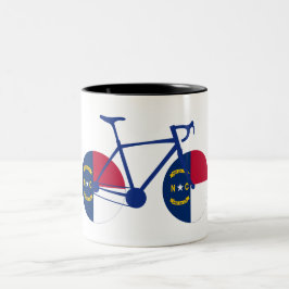Caneca De Café Em Dois Tons North Carolina Flag Cycling