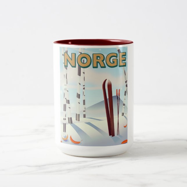 Caneca De Café Em Dois Tons Noruega (Centro)