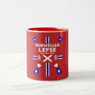 Caneca De Café Em Dois Tons Norueguês - Esquerda Flatpão Apron