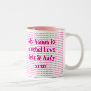 Caneca De Café Em Dois Tons Nós amamos Nanna