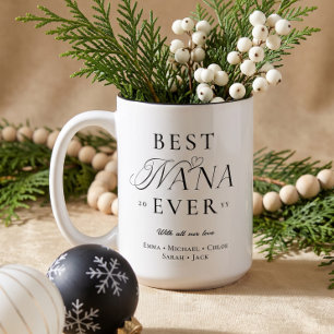 Caneca De Café Em Dois Tons Nós Amamos Você Melhor Nana Já Personalizado Natal
