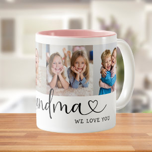 Caneca De Café Em Dois Tons Nós Amamos Você Vovó Script 4 Fotos Moderno