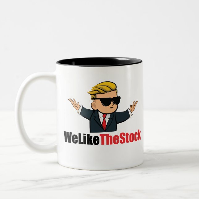 Caneca De Café Em Dois Tons Nós Gostamos Do Stock (Apostas De Wall Street) (Esquerda)